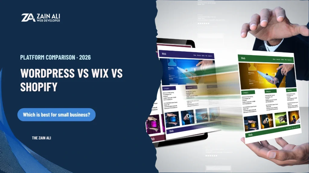 WordPress vs Wix vs Shopify comparison for small business websites in 2026